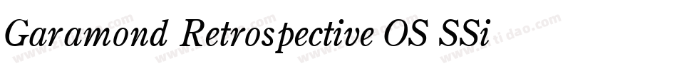 Garamond Retrospective OS SSi Normal字体转换